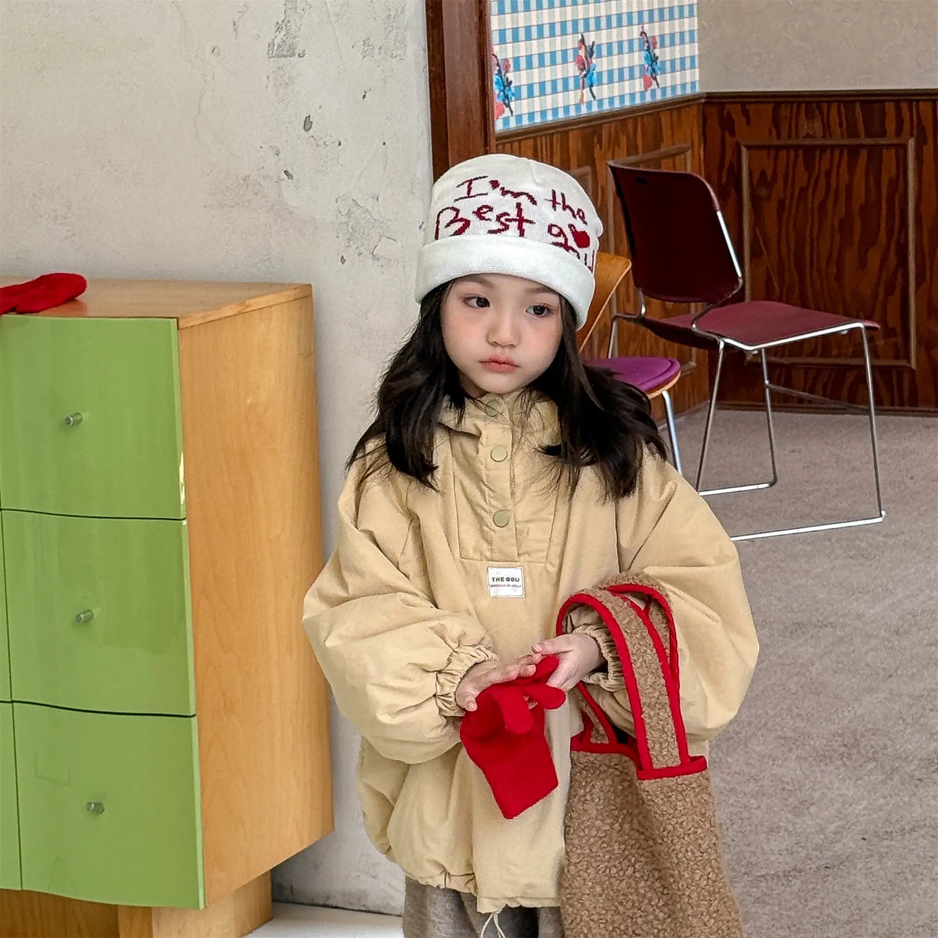 Cotton Clothes 2025 Autumn Winter New Childrens Clothing Korean Style Boys and Girls Fashion Pullover Hooded Cotton Clothes