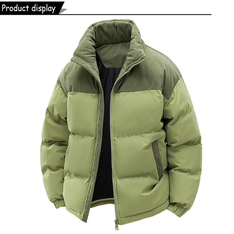 Autumn Winter Men Outdoor Removable Hooded Windbreak Jacket Coats Men Warm Outwear Casual Fashion Solid Parkas Jacket Male Tops
