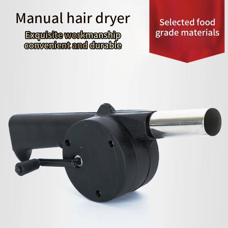 Hand Blower Household Hand Portable Barbecue Blower Small Hair Dryer Outdoor Barbecue Accessories Tools
