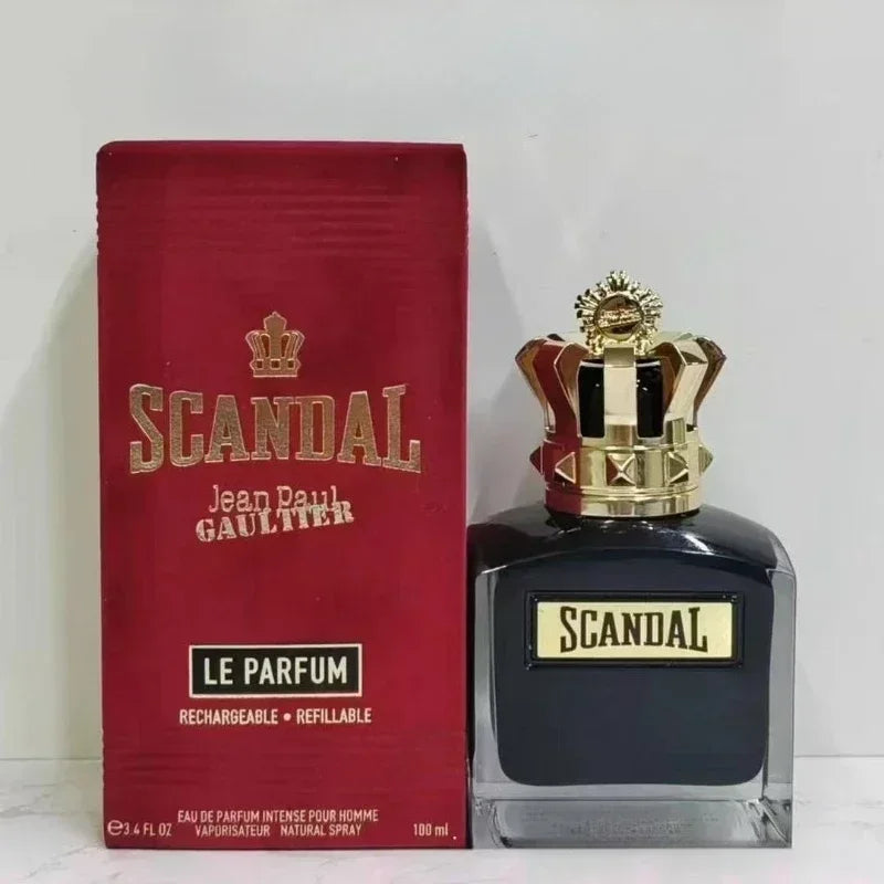 Scandal Men's Eau De Parfum Long Lasting Woody Fragrance with Vetiver Tonka Leather&Sandalwood for Elegant Appeal Parfums Homme