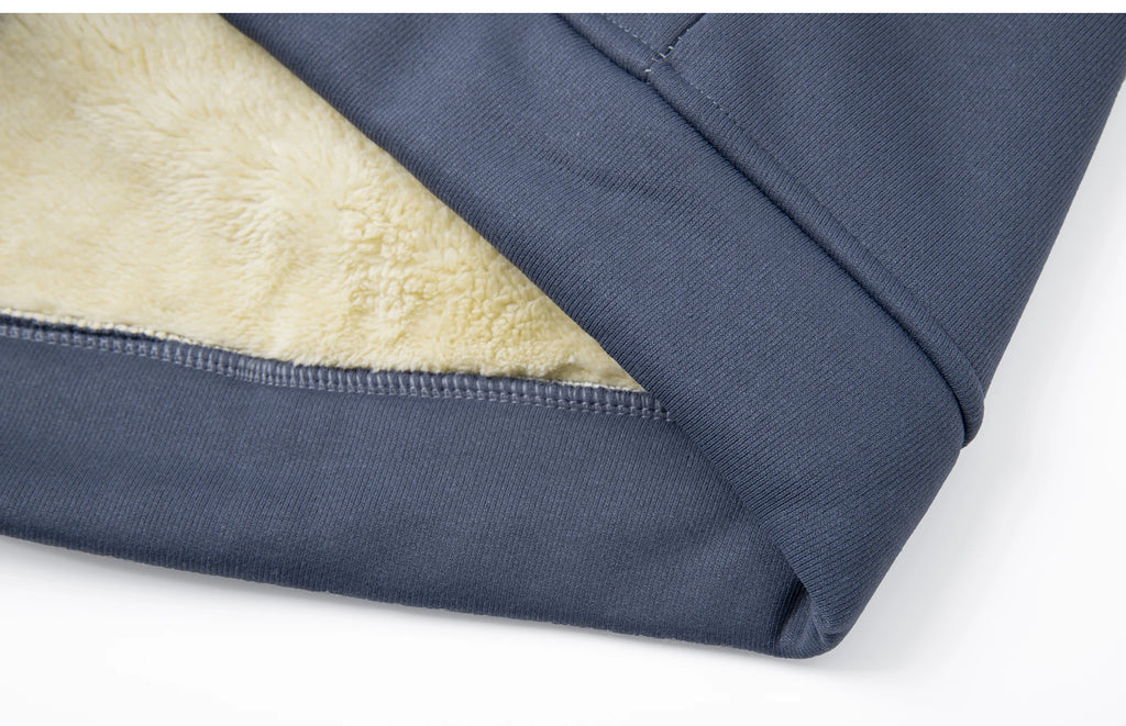 Winter Lambswool Coats Thicken Warm Jackets Long Sleeve Zipper Hoodies Casual Sports Fleece Black Coat Hooded Men Outdoor Jacket