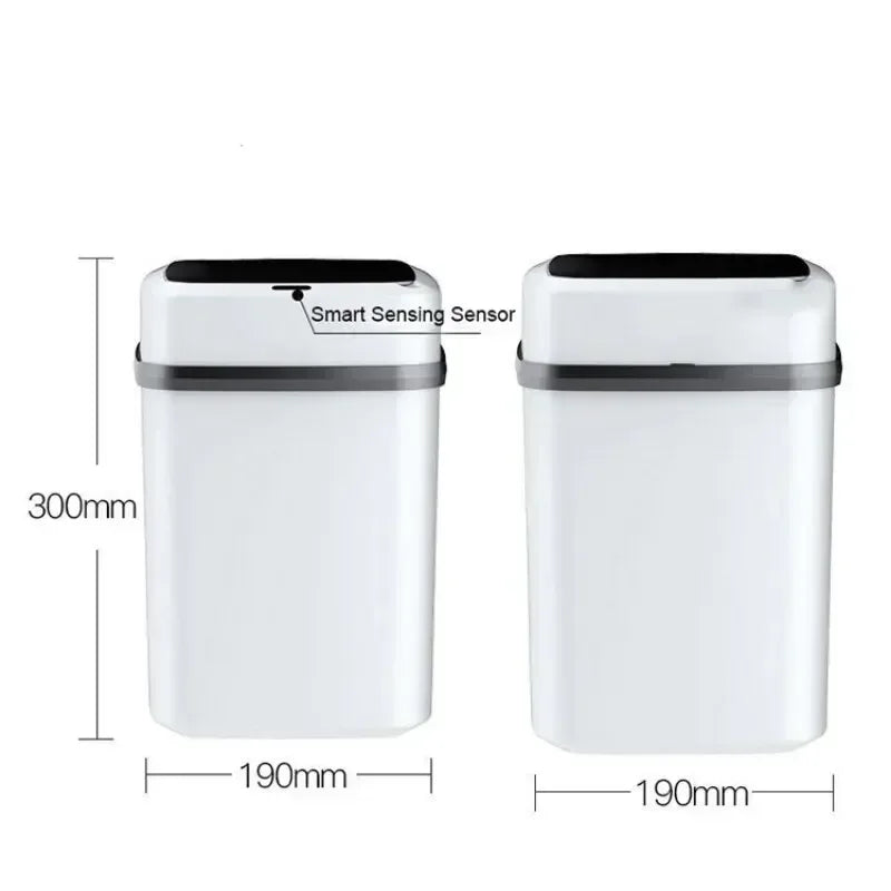 13L Household Kitchen Living Room Bathroom Intelligent Sensor Touchless Open Lid Trash Can