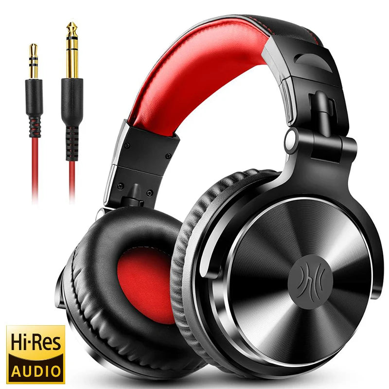Oneodio Professional DJ Headphones Over Ear Studio Monitor Headset With Microphone HIFI Wired Bass Gaming Headset For Phone