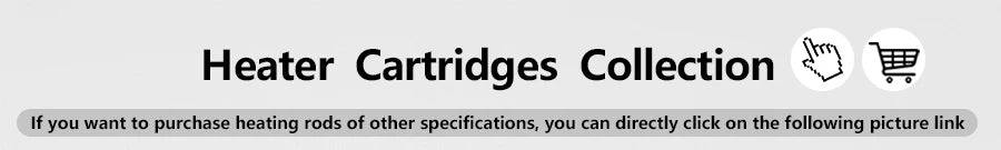 Trianglelab 3D Printer 6*20MM 12V/24V 40W Heater Cartridge With 100CM cable For 3D Printer for PT100 HOTEND Volcano MK8 MK9