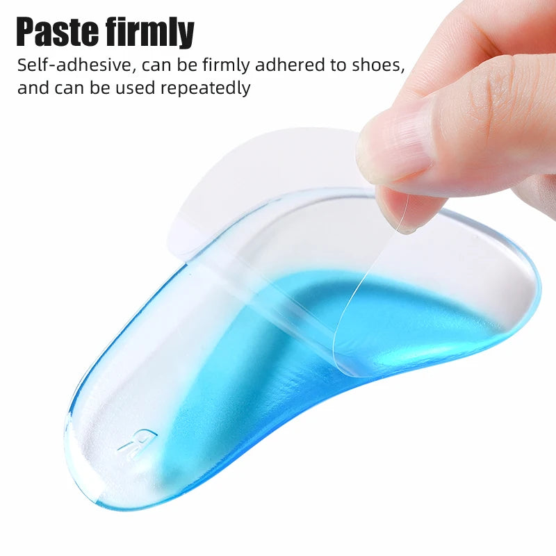 4Pairs/8Pairs/12Pairs Silicone Arch Support Insoles - Washable & Reusable, Comfort Foot Cushions For Shoes And Boots