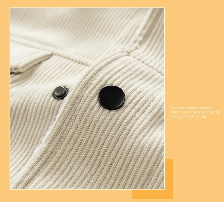 Men's Jackets and Coats Fashion Warm Corduroy Thick Coats 2024 Winter Fashion Men's Coats Down Jackets Men's Cotton Clothing