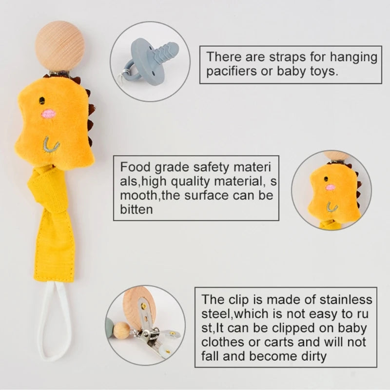 Baby Pacifier Clip Chain Cotton Cartoon Country Style Holder Dummy  Handmade   Christmas Gift Dropshipping