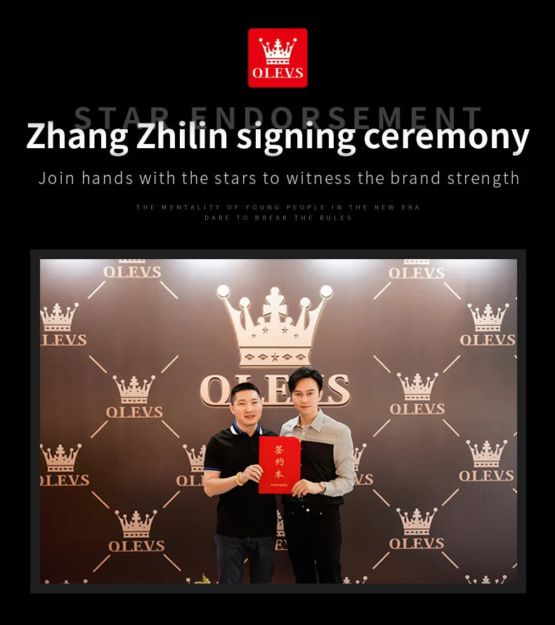 OLEVS Quartz Watch for Men Luxury Diamonds Gold Watch Waterproof Luminous Stainless Steel Business Men's Quartz Watch Mens Watch