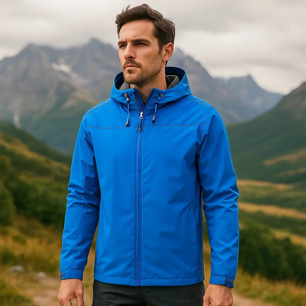 Racing team jacket with Kawasaki logo, men's waterproof and windproof sportswear, outdoor enthusiast jacket, fashionable jacket