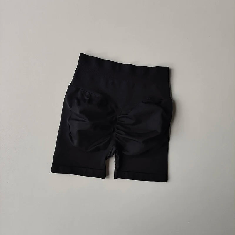 Peach Hip Lifting Sports Shorts Women High Waist and Waist Tightening Slimming Running Hip Speed Drying Three Point Tight Pants