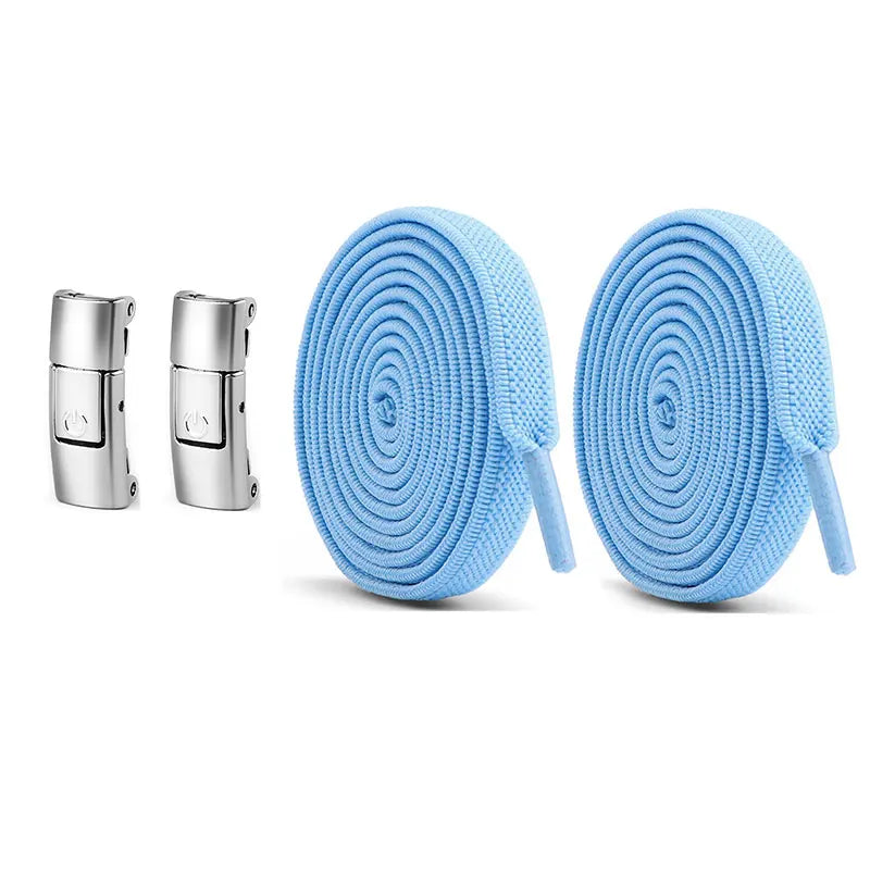 No Tie Shoe Laces Press Lock Shoelaces Without Ties Elastic Laces Locking Without Detachment 8mm Widened Flat Shoelace for Shoes