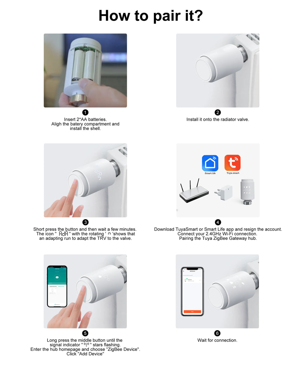 GIRIER Tuya Smart Thermostatic Radiator Valve ZigBee Thermostat Radiator TRV Programmable Temperature Controller Work with Alexa