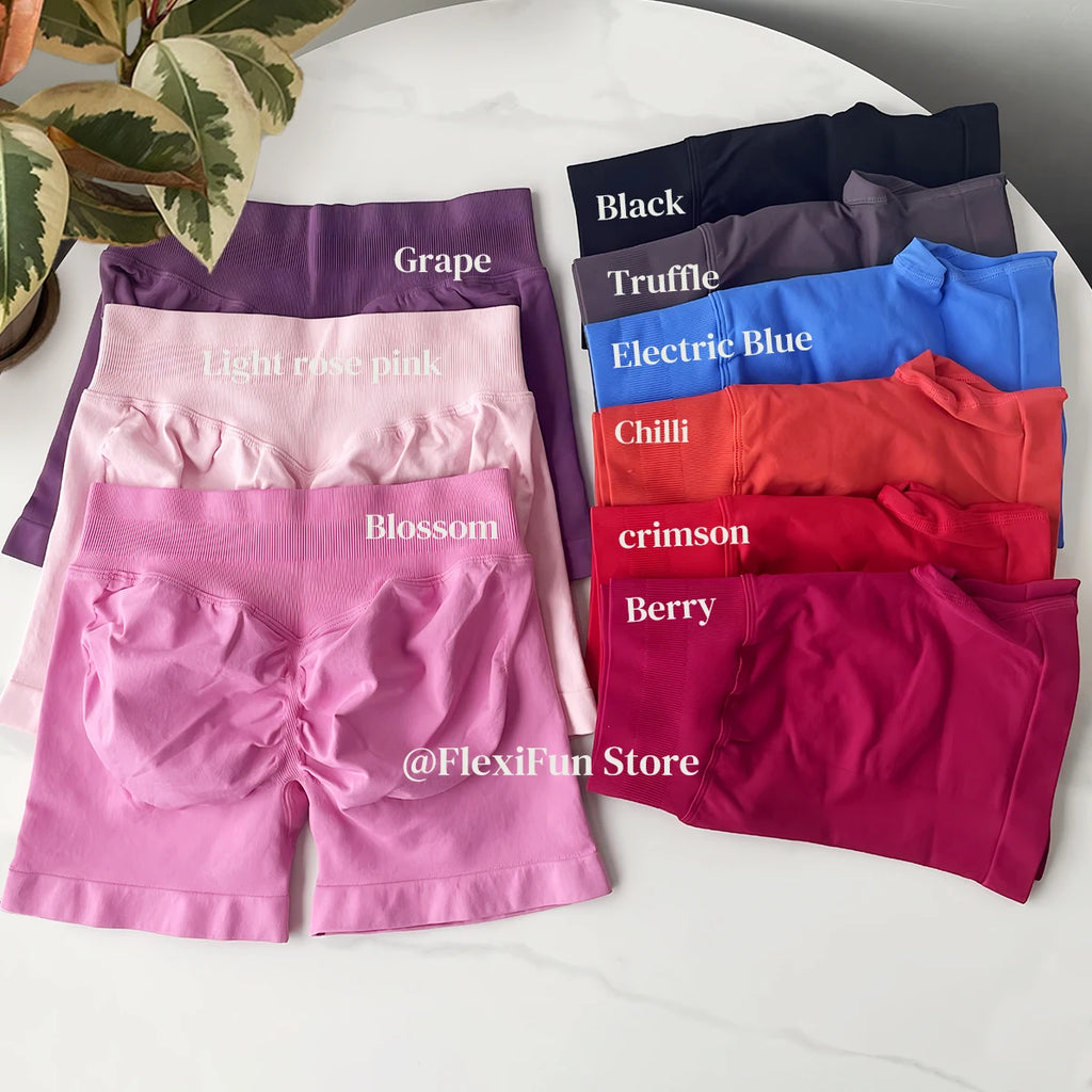 Gym Woman Shorts High Waist Yoga Shorts Seamless Shorts Scrunch Bum Gym Clothes Woman Booty Stretch Running Shorts