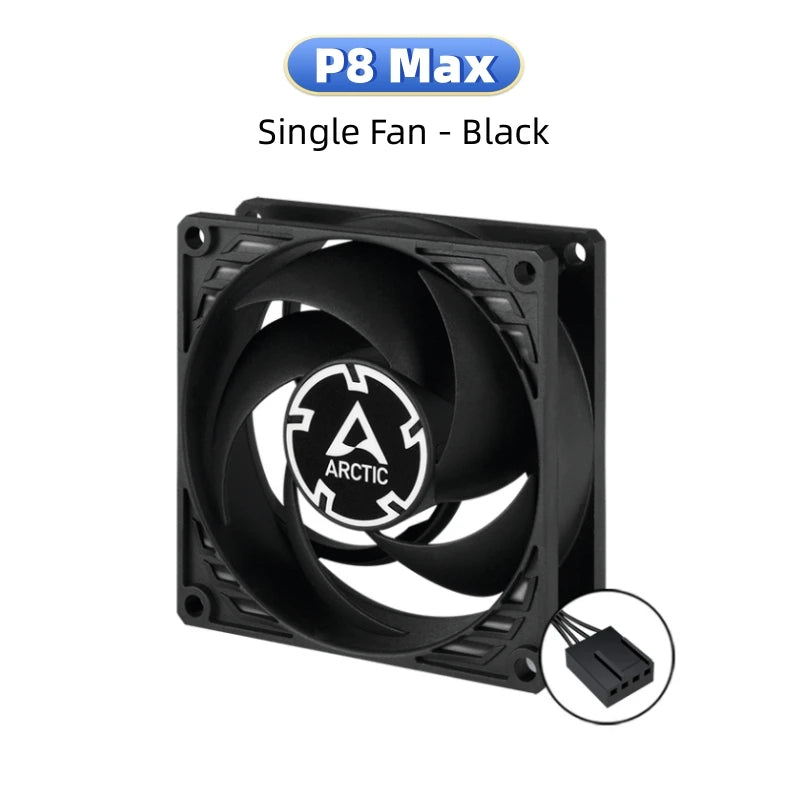 ARCTIC P8 Max High-Performance 80mm Case Fan,PWM Controlled 500–5000 RPM,Optimised for Static Pressure,Fluid Dynamic Bearing