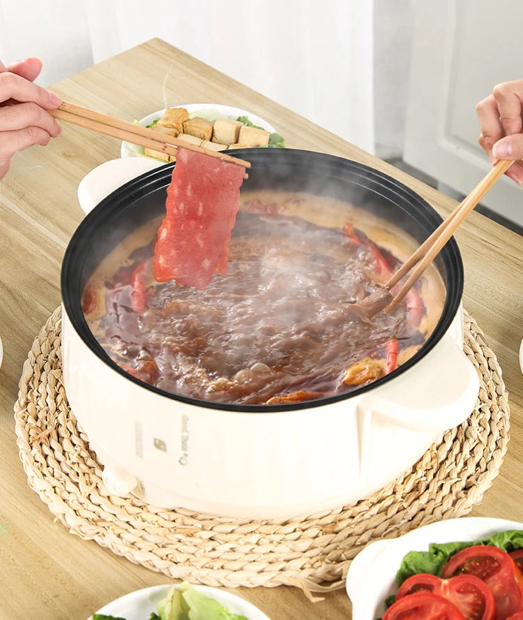 Multi Cooker Multifunctional Electric Pan Non-stick Cookware Rice Cooker Multi Ramen Soup Hotpot for Dormitory Kitchen 220V EU