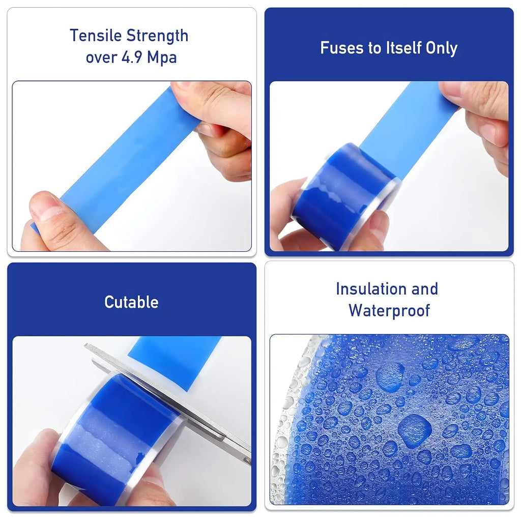 Insulating pipe tape with super waterproof, leak-stopping, sealing and repair performance is suitable for silicone kitchens
