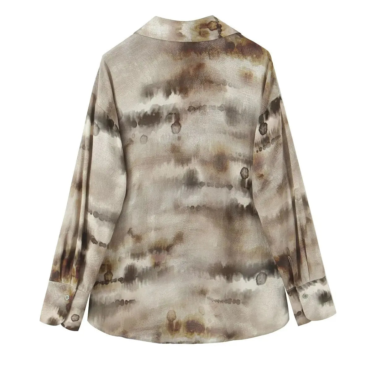 Women's clothing 2025 new fashion casual suits women's clothing European and American style tie-dye printed shirt straight pants