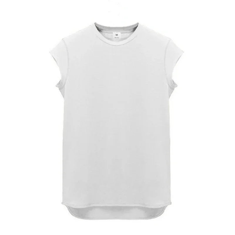 Plain Mens Workout Muscle Clothing Gym Bodybuilding Fitness Sport T-shirt Cotton Breathable Small Sleeve Casual Hip Hop Shirts