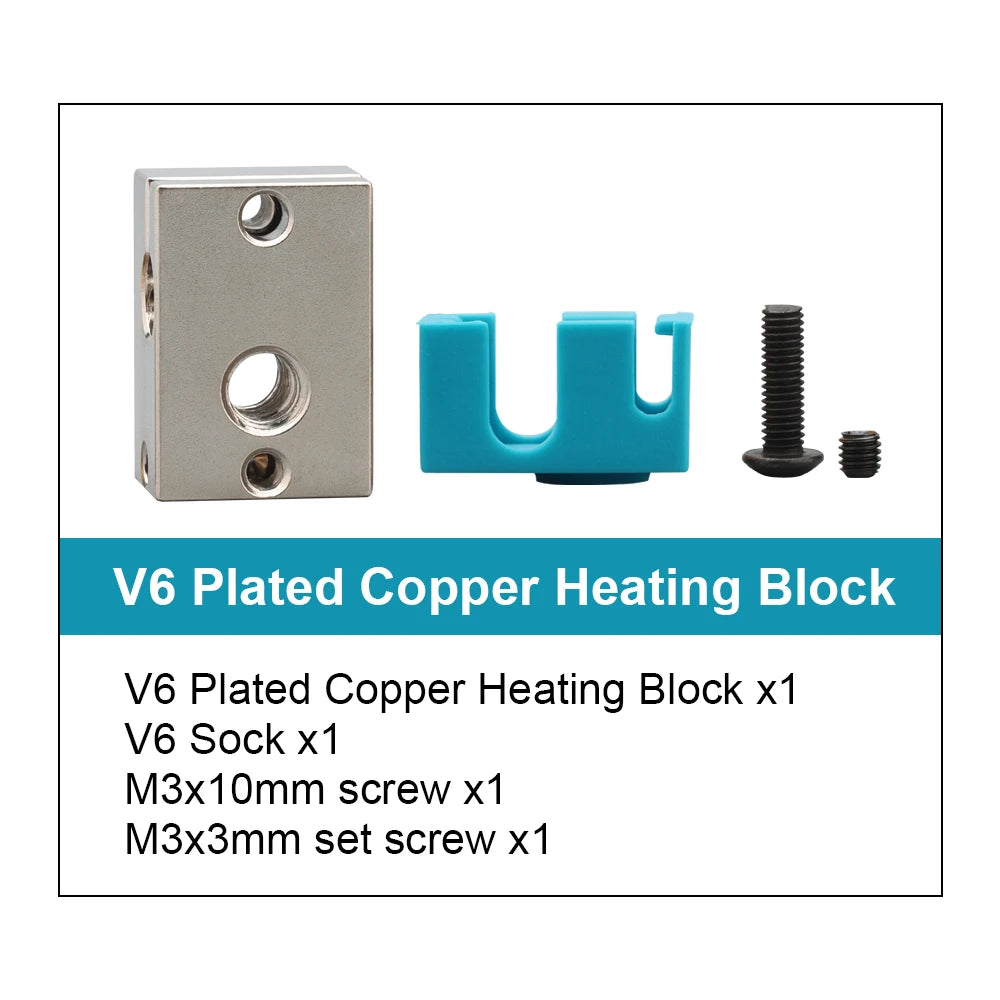 Trianglelab v6 Brass Heatblock For Hotend 3D Printer High Temperature Hardened Steel V6 Nozzles DDB  MATRIX EXTRUDER
