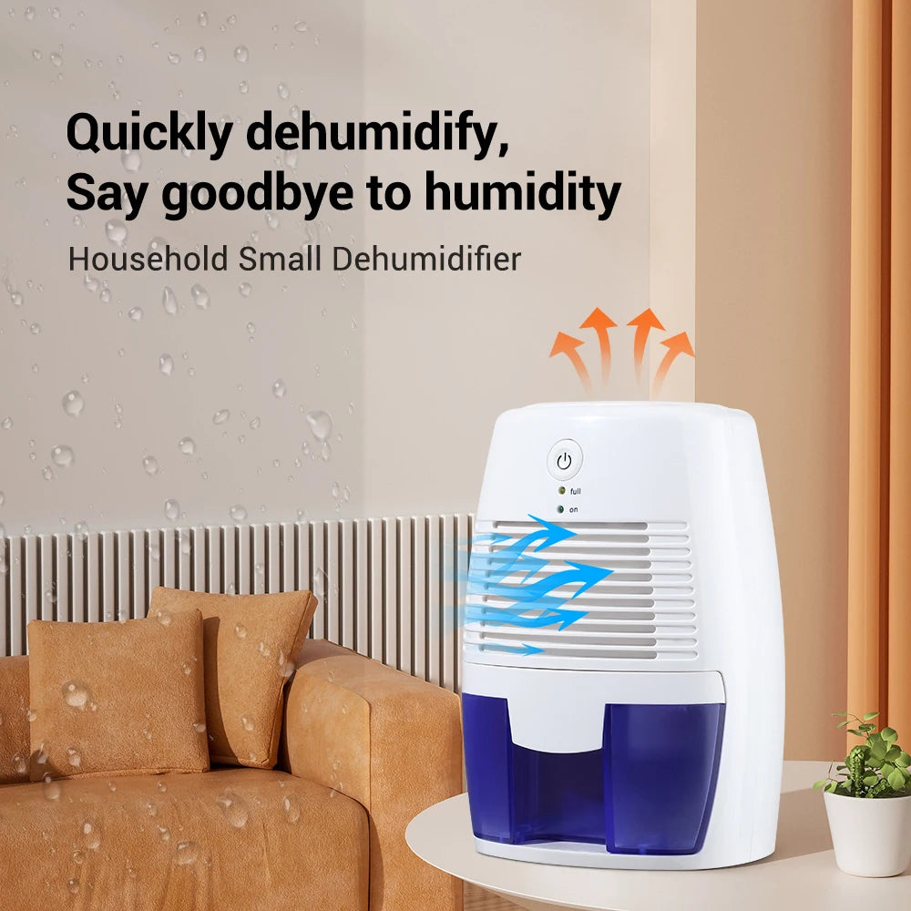 Household Small Dehumidifier for Home Portable Air Dry No Water Mist Mini Humidity Dehumidifiers for Bedroom with Auto Shut Off
