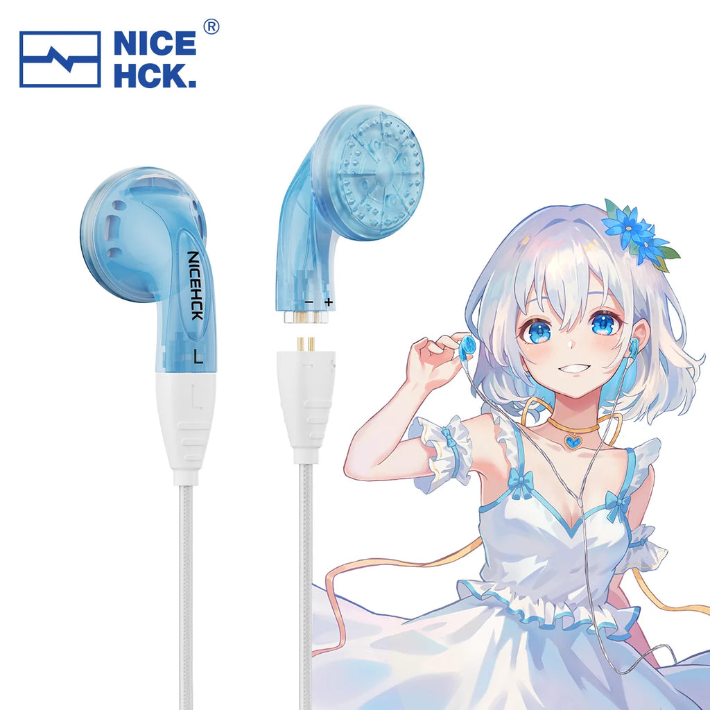 NICEHCK YDX Earbud HiFi Wired Microphone Earphone 14.8mm Dynamic Driver Music Headset With 2Pin Silver Plated OCC Mixed Cable