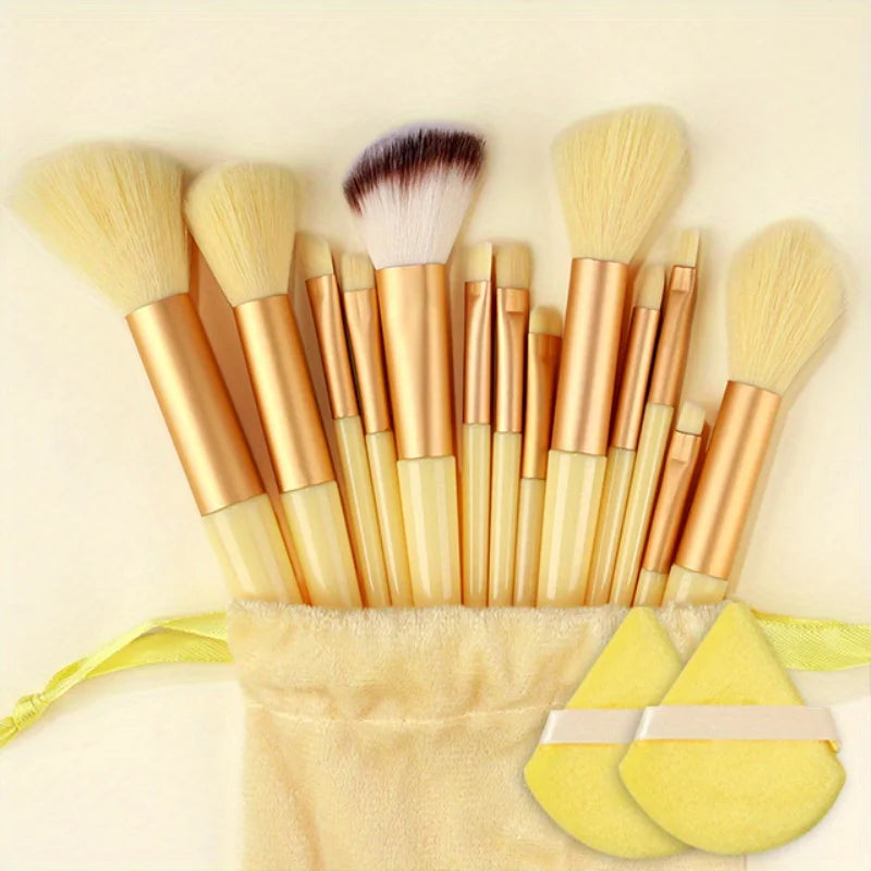 Makeup Brushes Set 13Pcs Premium Synthetic Brush Foundation Powder Blending Concealer Eyeshadow Blush Cosmetics Brushes Travel