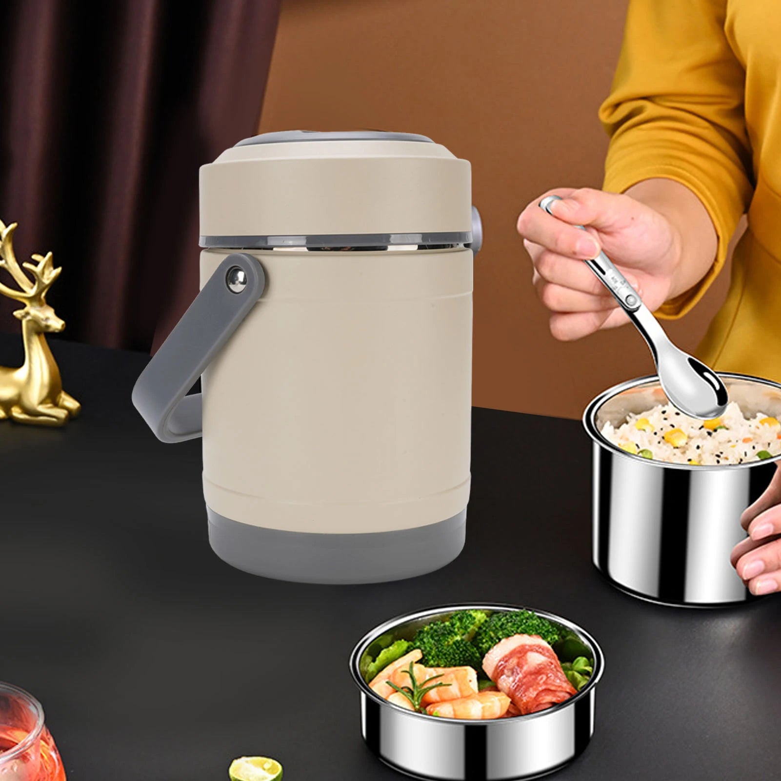 Thermal Cooker Pot Thermal Cooker Pot Stainless Steel Mini Portable Constant Temperature Heat Preservation Lifting Pot