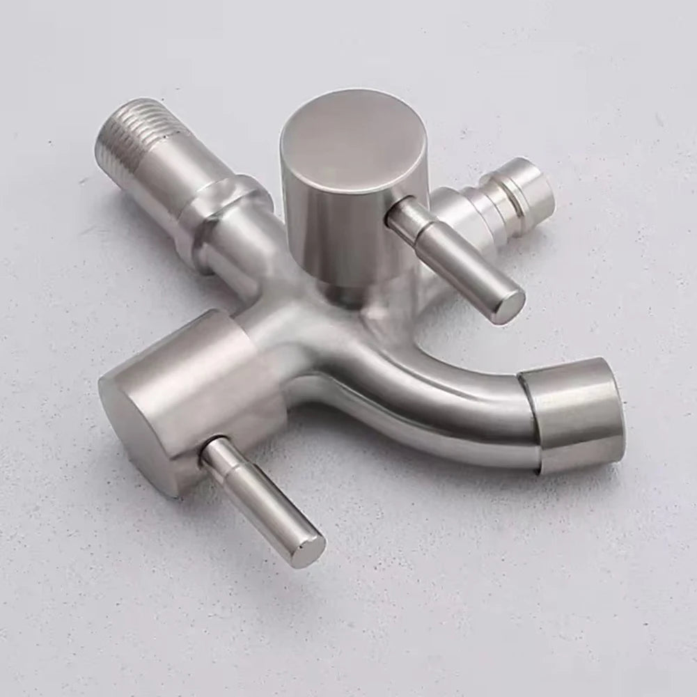 Household Washer Faucets Multifunctional Washing Machine Faucet 1 Inlet 2 Outlets Double Water Tap Bathroom Accessories