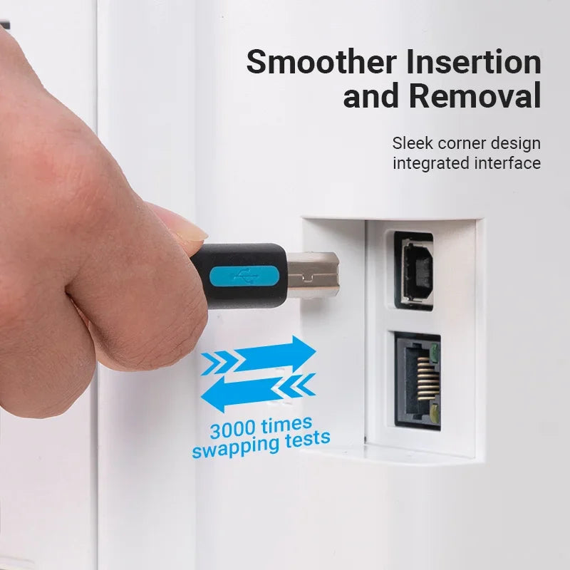 Vention USB Printer Cable USB Type B Male to A Male USB 2.0 Cable for Canon Epson HP ZJiang Label Printer USB 2.0 Printer Cable