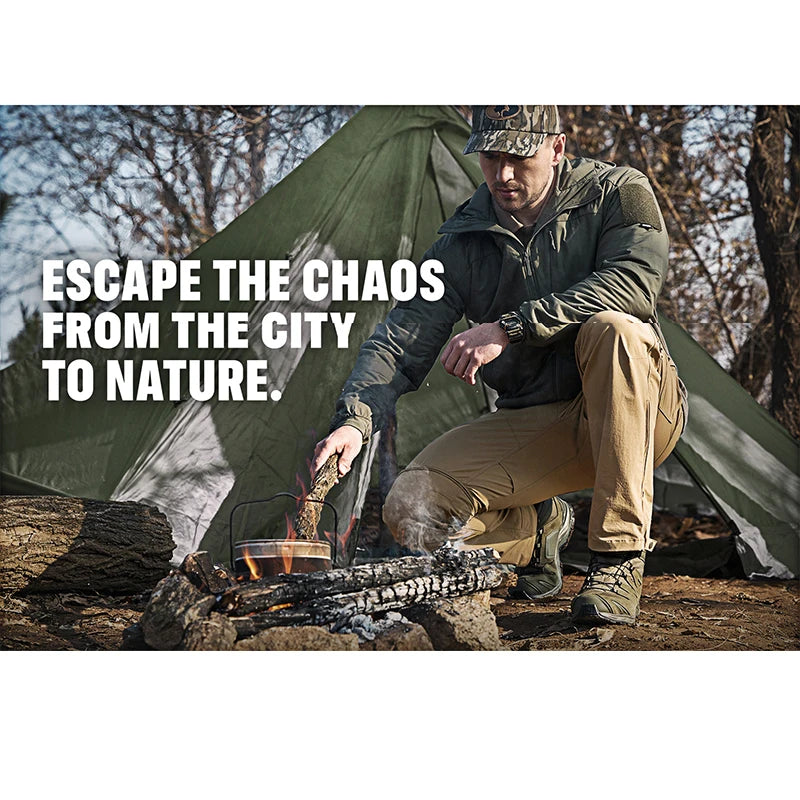 TRVLWEGO Men's Camping Hiking Pants Trekking High Stretch Summer Thin Waterproof Quick Dry UV-Proof Outdoor Travel Trousers