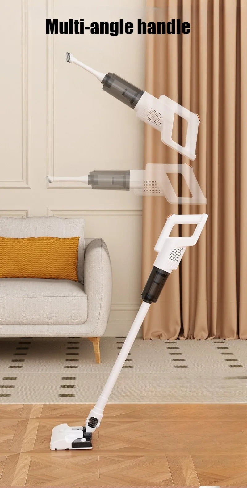 Household Handheld Vacuum Cleaner Lightweight Strong Suction Power Wet Dry Dual-use Wireless Cleaner Portable Cleaning Appliance