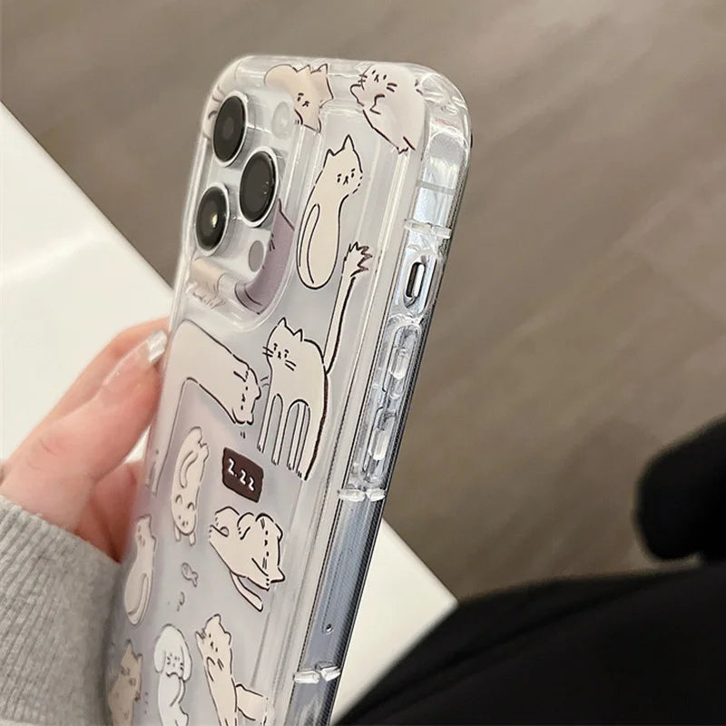 Cartoon Cat Graphic Soft Phone Case For Xiaomi Redmi Note 13 12 Pro Plus 5G 12S 11S 12S 11S 10S Redmi 12 13C 4G Shockproof Cover