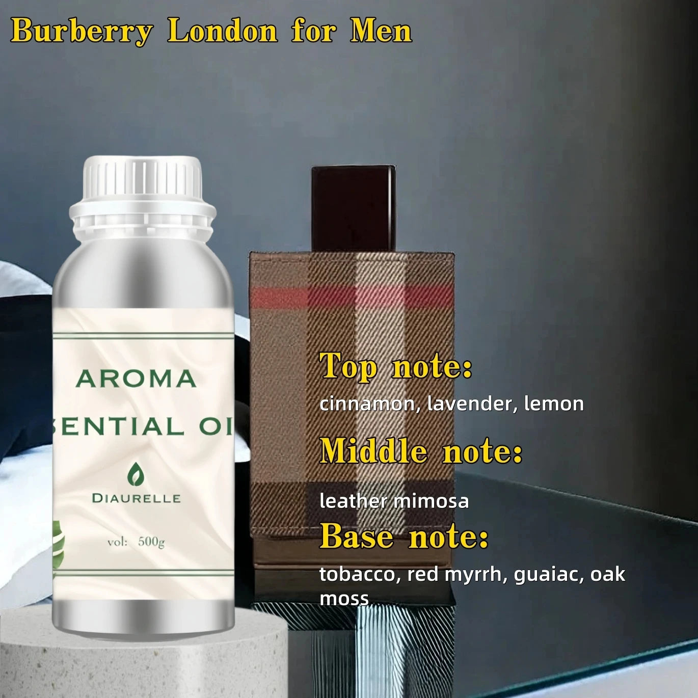 Aroma Diffuser Perfume Fragrance Oil Pure Scented Air Freshener Scent Diffusers Diaurelle 500ML Essential Oil Diffuser Natural