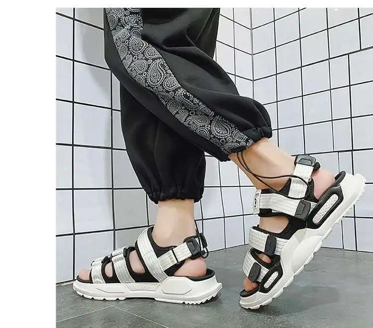 Fashion Sandals Summer Wear-resistant 2023 New Sports Dual-purpose Slippers Beach Shose Men Breathable Light Anti-Slippery