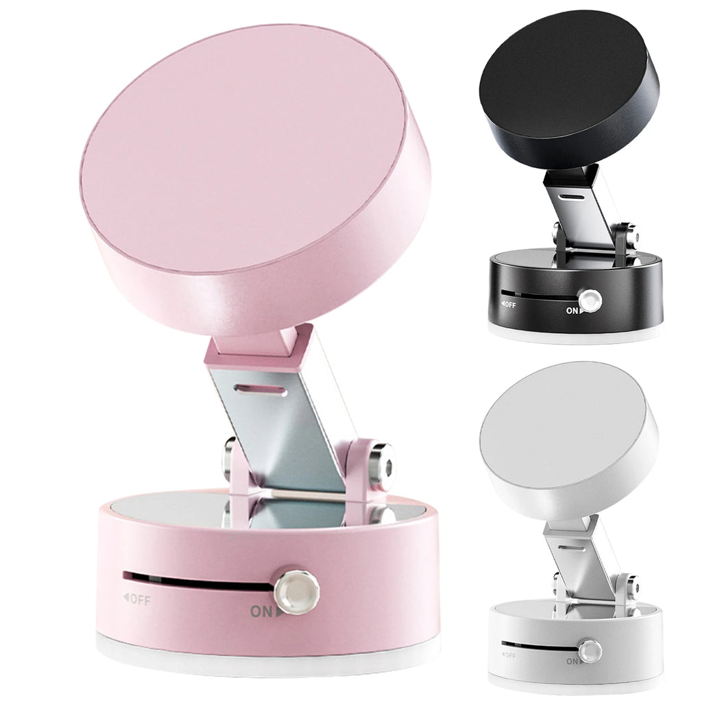 Vacuum Suction Cup Magnetic Car Phone Holder Double-Sided Foldable Magnetic Auto Phone Bracket For Car Interior Accessories