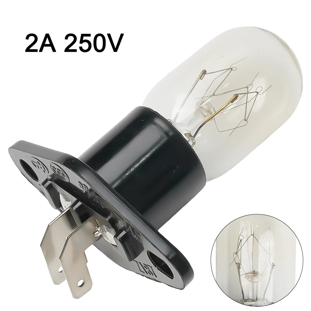 2A 240V 25W Microwave Oven Bulb Refrigerator Lighting Bulb Base Design With Holder Replacement Parts Home Kitchen Accessories