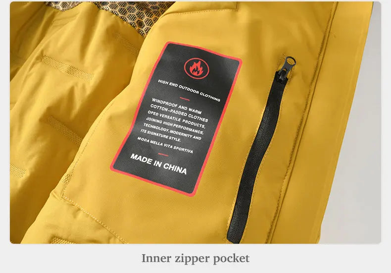 JNLN Unisex Waterproof Fleece Jackets Winter Windproof Thermal Windbreaker Men Women Hiking Camping Skiing Climbing Raincoat