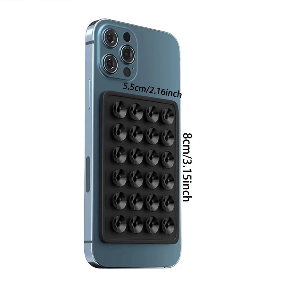 Phone Silicone Suction Cup Holder Multifunctional Suction Cup Wall Stand Square Anti-Slip Single-Sided Case Mount Back Sticker