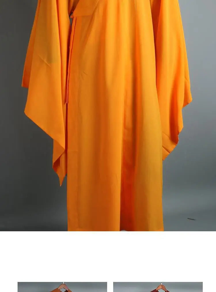 Monk Costume Buddhist Chinese Traditional Clothings Meditation Zen Shaolin Hanfu Clothing Taoism Tibetan Clothes Monk Robe