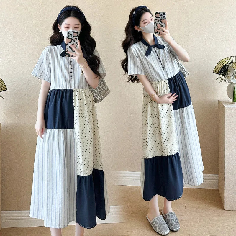 Umstandsmode Sommer 2025: Modisches Kleid, das Persönlichkeit und Temperament unterstreicht, schlank macht und jünger aussehen lässt.