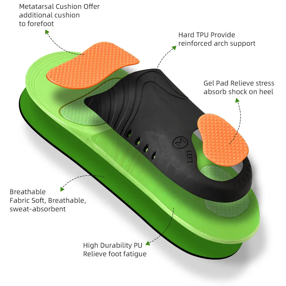 Orthopedic Insoles Sport Shoes Sole For feet Arch Foot Pad X/O Type Leg Correction Flat Foot Arch Support Sports Shoes Insert