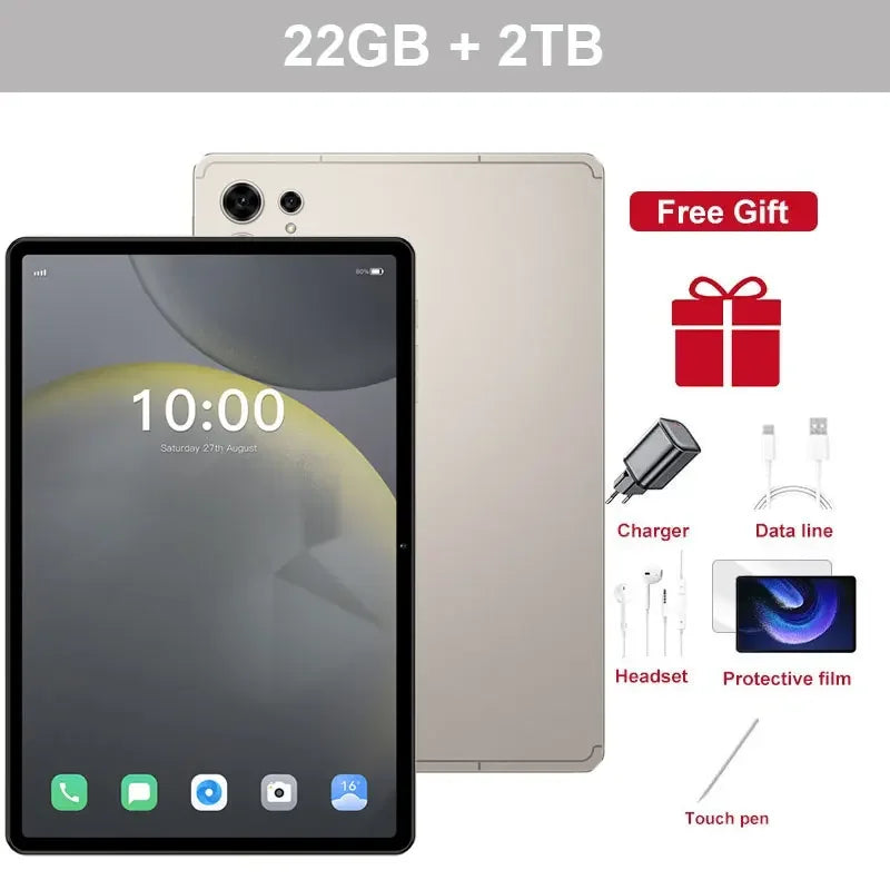 Global Edition New Original Pad 7s pro Tablets 10.1"  Android 15 Tablet PC 22GB+2TB 10000mAh 5G Dual SIM WiFi Kids Tablet Tab