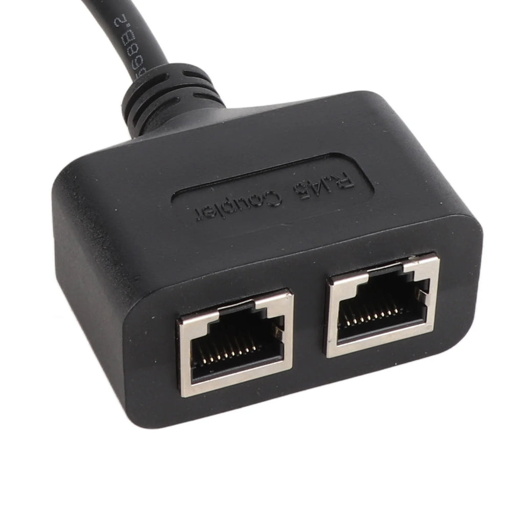 Universal RJ45 Ethernet Adapter Cable Extension 1 to 2 Port Excellent Connection Transmission Splitter Adapter for Home Office