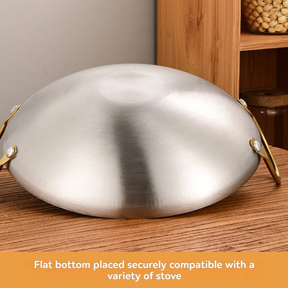 1pc  thick non stick pot, dry pot, commercial double ear bar tripod, honeycomb pot, coated dry pot, small hot pot