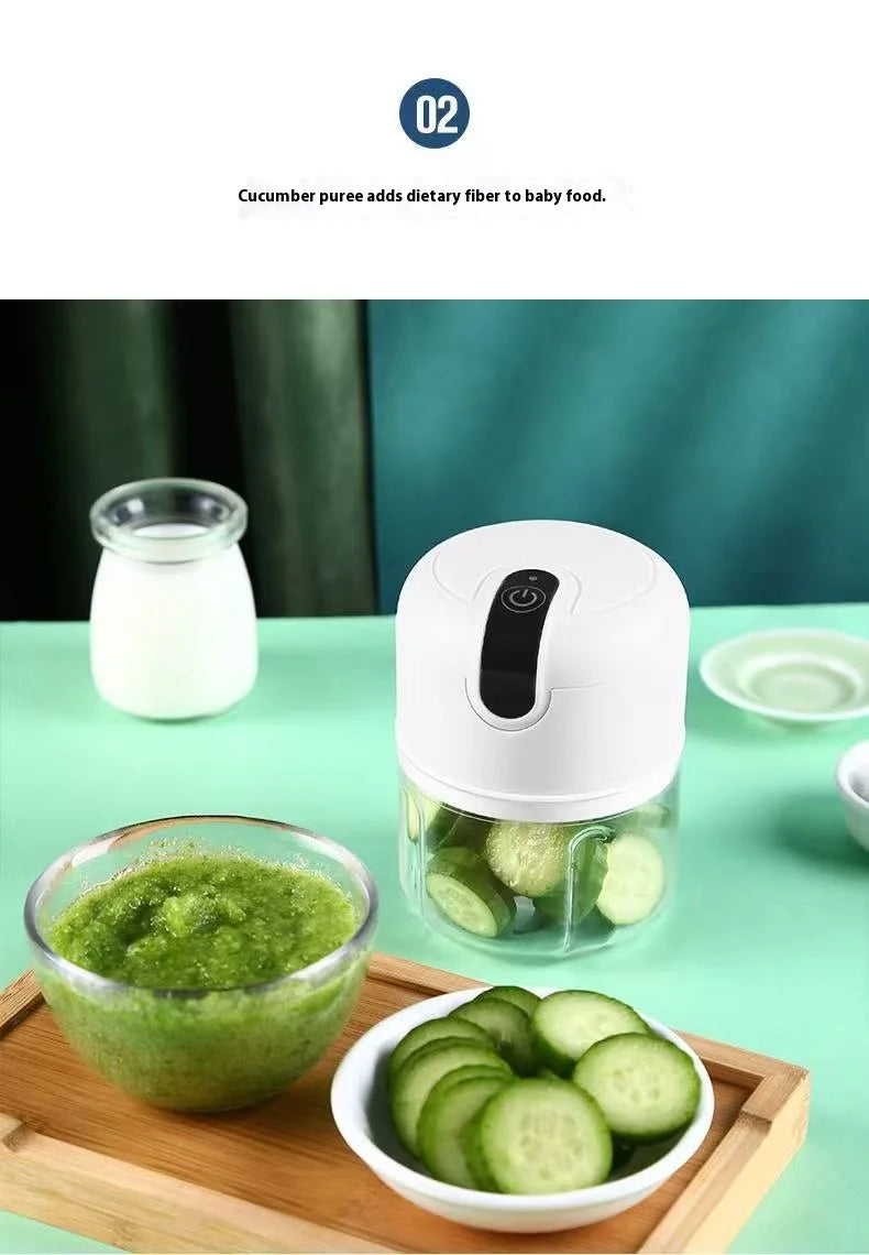 Electric Mini Garlic Vegetable Chopper Garlic Masher Portable Chopper Multi Function Meat Grinder Masher Machine Usb Charging