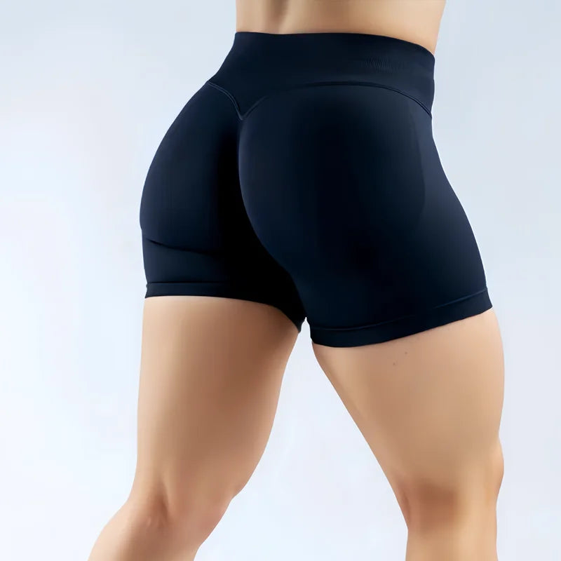 HISTELLO Impact Shorts 4.5" Women Fitness Sports Biker Shorts Low Waist Gym Short Workout Scrunch Butt Yoga Seamless Leggings