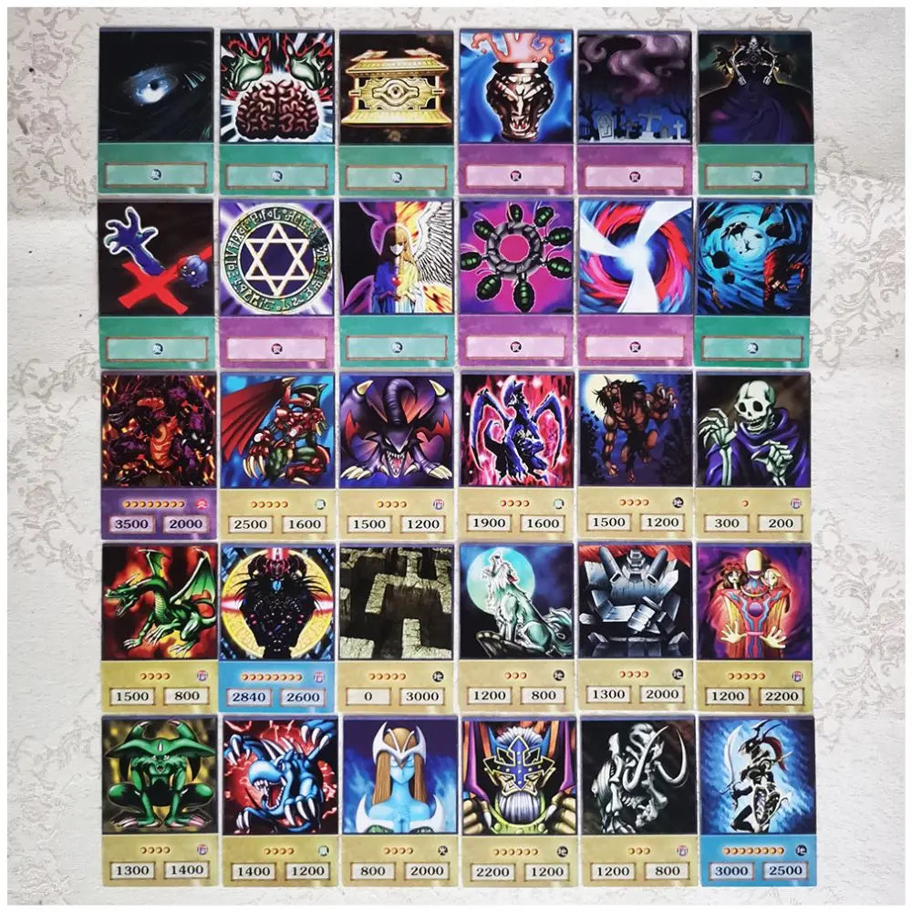 Yu-Gi-Oh Anime Cards Blue Eyes Dark Magician Exodia Obelisk Slifer Ra Yugioh DM 100pcs DIY Card Kids Christmas Gift