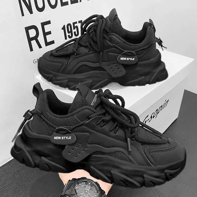 Sport Shose Male Fashion Street Shoes Lightweight Comfortable Lace-Up Gym Shoes Mens White Sneakers Platform Shoes Mens Trainers