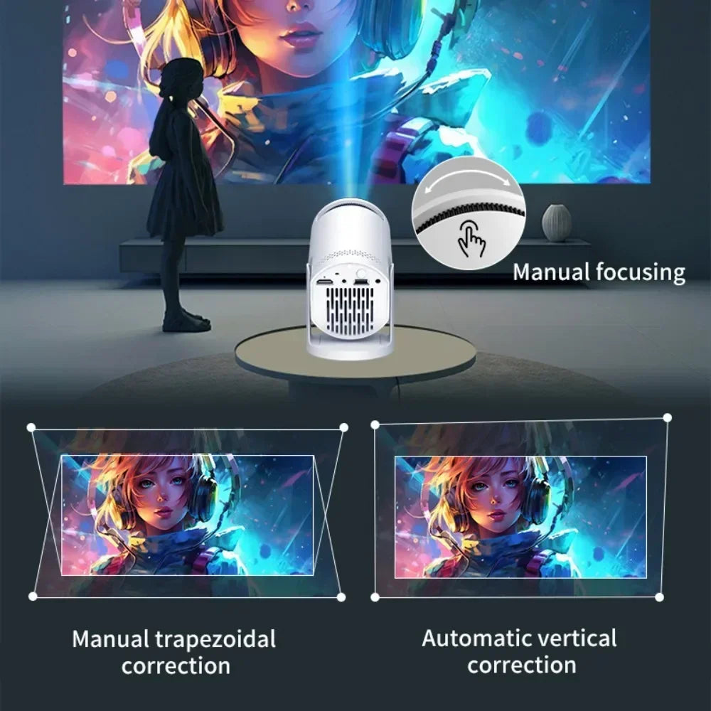 Portable Wired Mini Projector Support 1080P 40 ANSI Lumens for LED Projector Cell Mobile Phone Video  HDMI USB