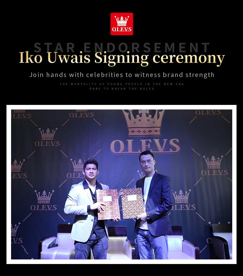 OLEVS 6607 Fully Automaitc Watches Stainless Steel Skeleton Flywheel Dual Calendar Top Luxury Brand Men's Mechanical Wristwatch